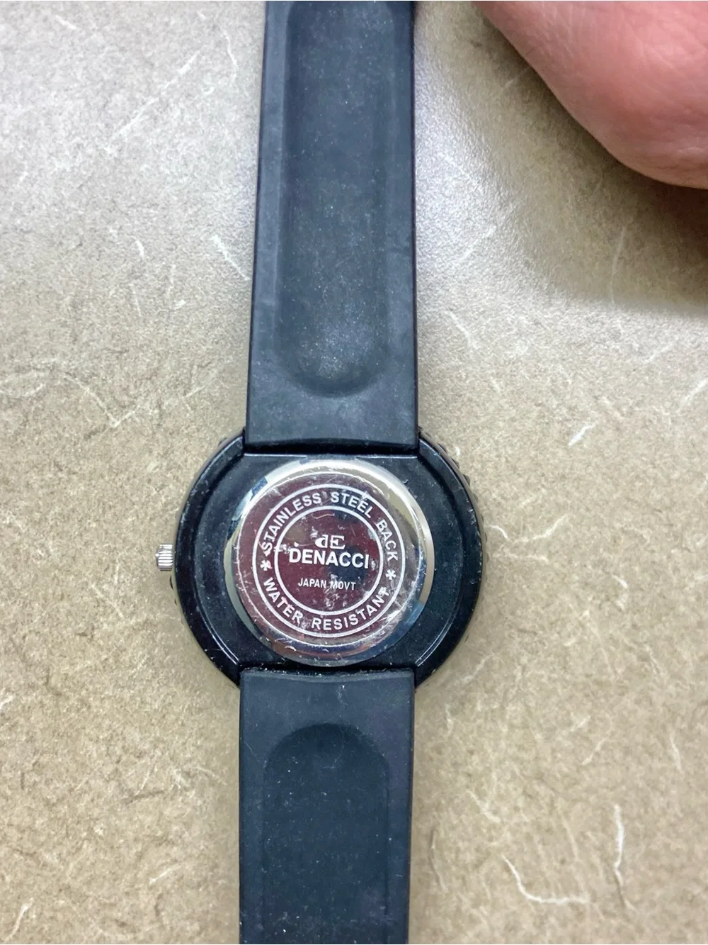 Black Crystal Bezel Quartz Watch
